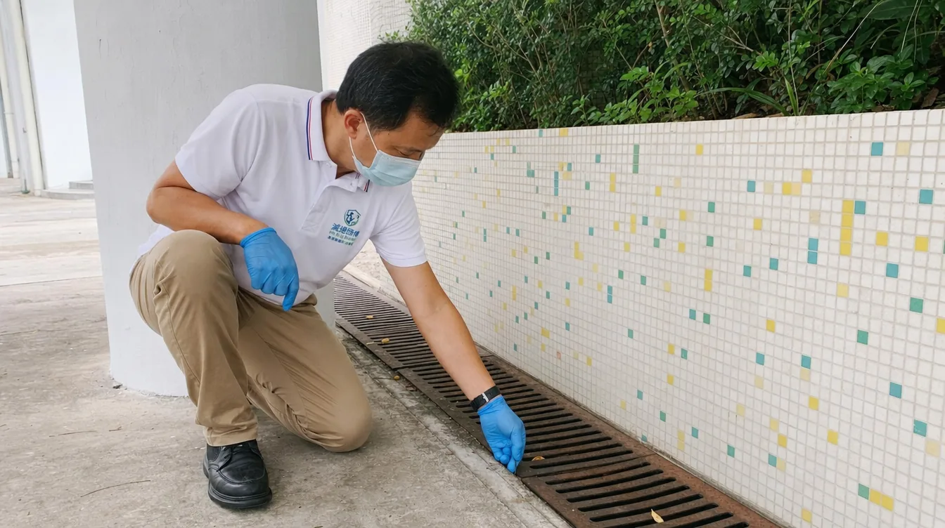 school drains, planters and perimeter checks